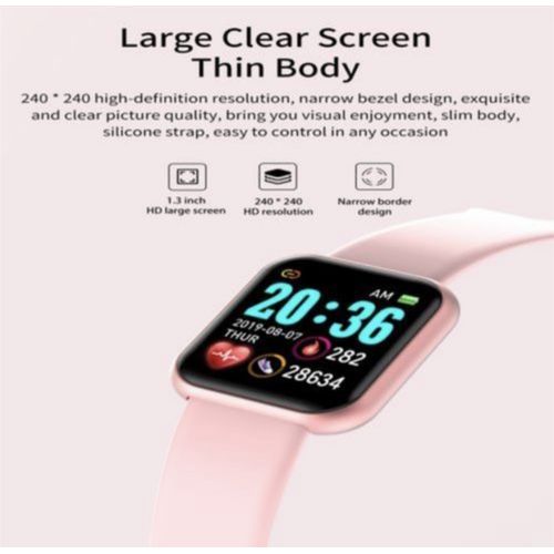 Smart watch D20 - montre intelligente sport étanche - Rose