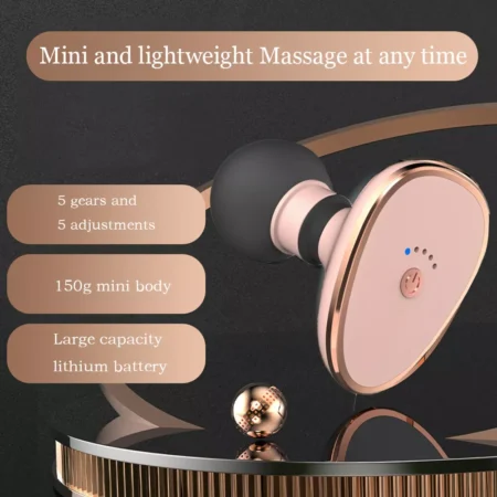 Mini Masseur Portable – Masseur Corporel Personnel – Pour Soulager la Douleur et Détendre Les Tissus Profonds – Rose