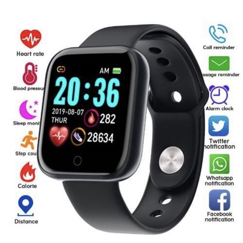 Smart watch D20 - montre intelligente sport étanche - Noir