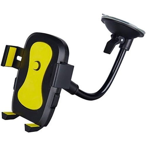 Support de Voiture pour téléphone portable à ventouse jaune