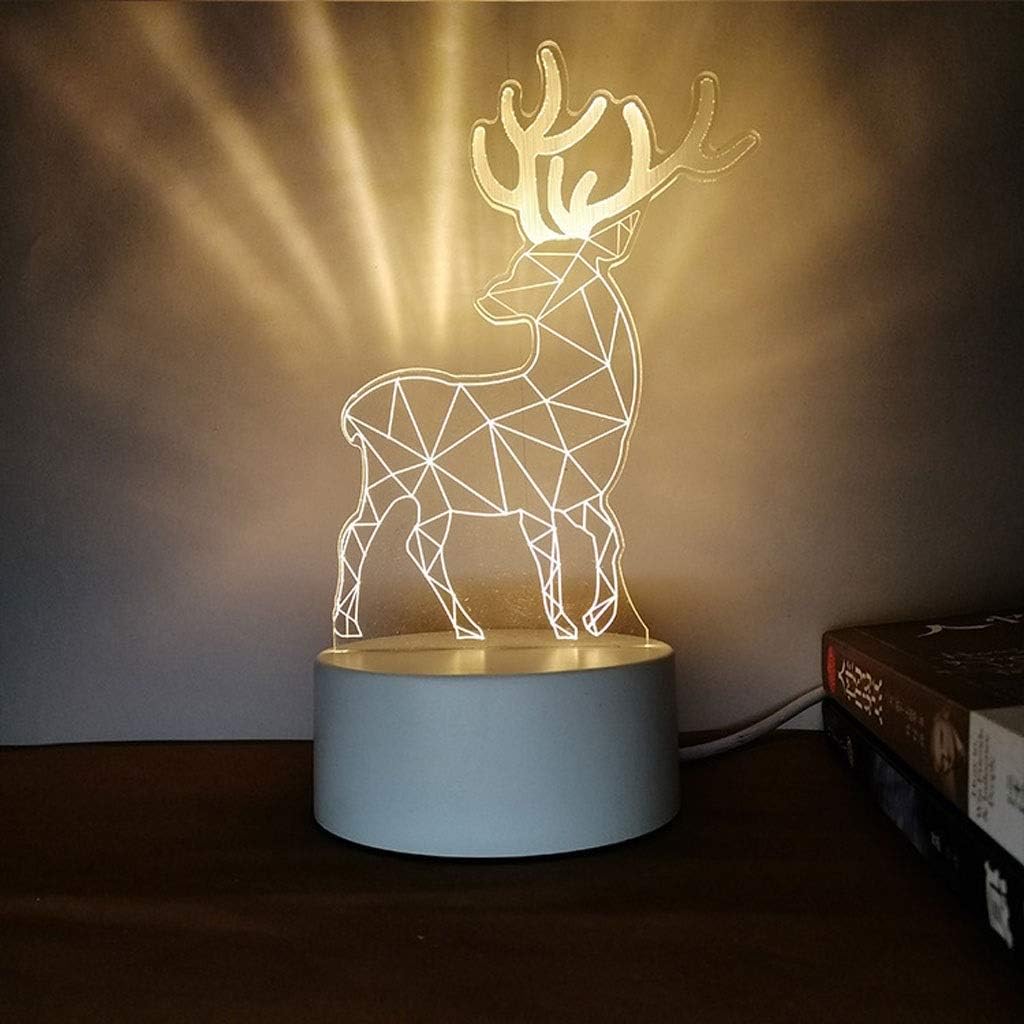 Veilleuse 3D En Forme Gazelle – LED – USB Power – Lampe Décoratif