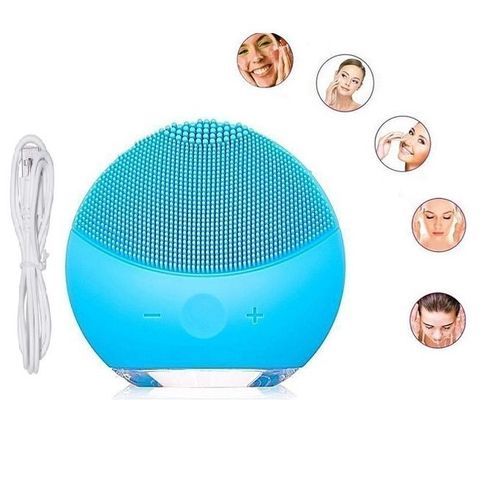 Brosse De Massage Nettoyante Pour Le Visage Générique - Rechargeable Par USB et Étanche - Bleu 