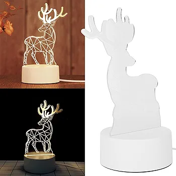 Veilleuse 3D En Forme Gazelle – LED – USB Power – Lampe Décoratif