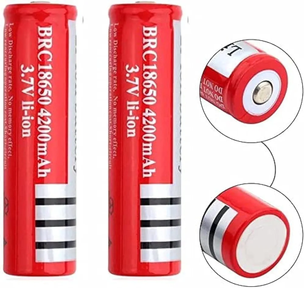 Lot de 4 Piles Rechargeable - Batterie Lithium - 18650V - 3,7MAh - BRC 4200 - Eddy-ion - 24 18650