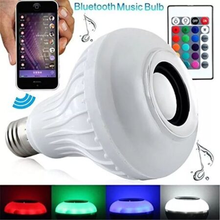 Ampoule Musicale Bluetooth Intelligente – 12 Watts – Haut-Parleur Sans Fil – Lecteur De Musique – Lumière Réglable – Avec Télécommande