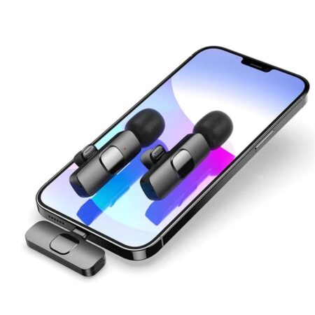 Microphone Sans Fil K9 À Réduction De Bruit Pour iPhone – Double USB-C Pour L’enregistrement Vidéo & Streaming en Direct