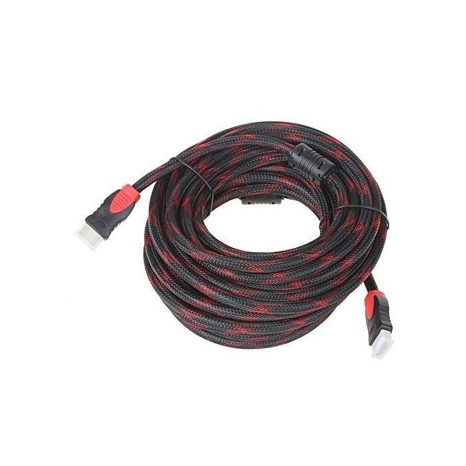 Plat Câble Hdmi - Noir - Blindé - 25 Mètres