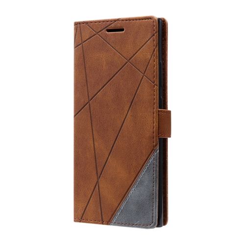 Coque pour Samsung Galaxy S23 Ultra - Flip cover - Etui Portefeuille -  Rabat Magnétique - feel leather - marron