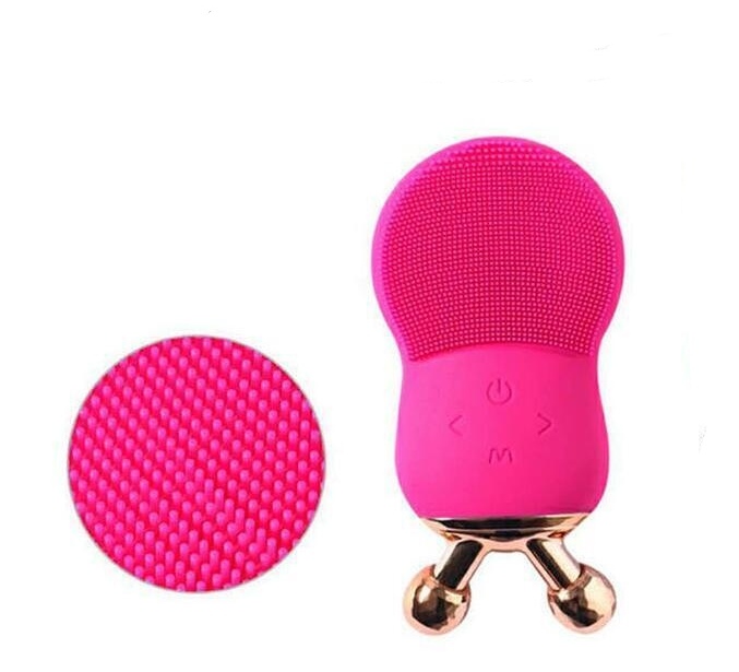 Brosse De Massage Nettoyante Pour Le Visage Générique - Rechargeable Par USB et Étanche - Rose 