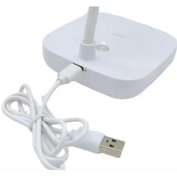 Lampe De Bureau Flexible - USB Power - Support De Téléphone - 3 Modes d'éclairage - Blanc