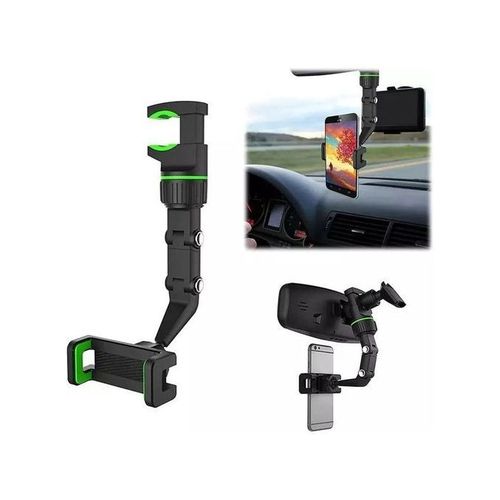 Support de téléphone multifonction rétroviseur de voiture avec rotation à 360°