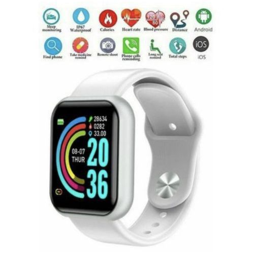 Smart watch D20 - montre intelligente sport étanche - Blanc