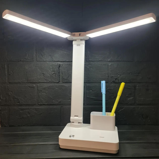 Lampe De Bureau Avec Porte-Stylo - et Batterie Rechargeable - 4000 MAh - Éclairage Pratique et Multifonction