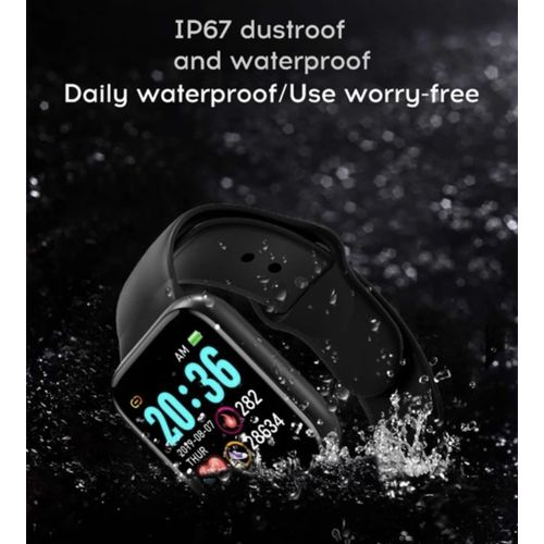 Smart watch D20 - montre intelligente sport étanche - Noir