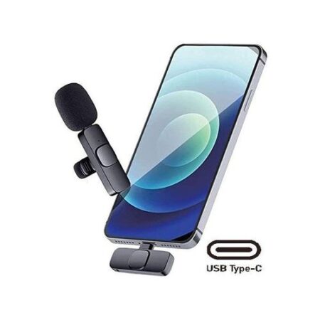 Microphone Sans Fil K8 à Réduction De Bruit Pour Téléphone – USB-C – Pour Vidéos Fixes Streaming en Direct et Vlogging