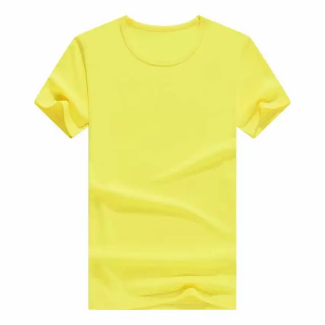 T-shirt à Manches Courtes et Col Rond Orangé pour Homme