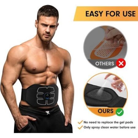 Ceinture De Tonification Abdominale EMS – Portable – Vibration Électrique