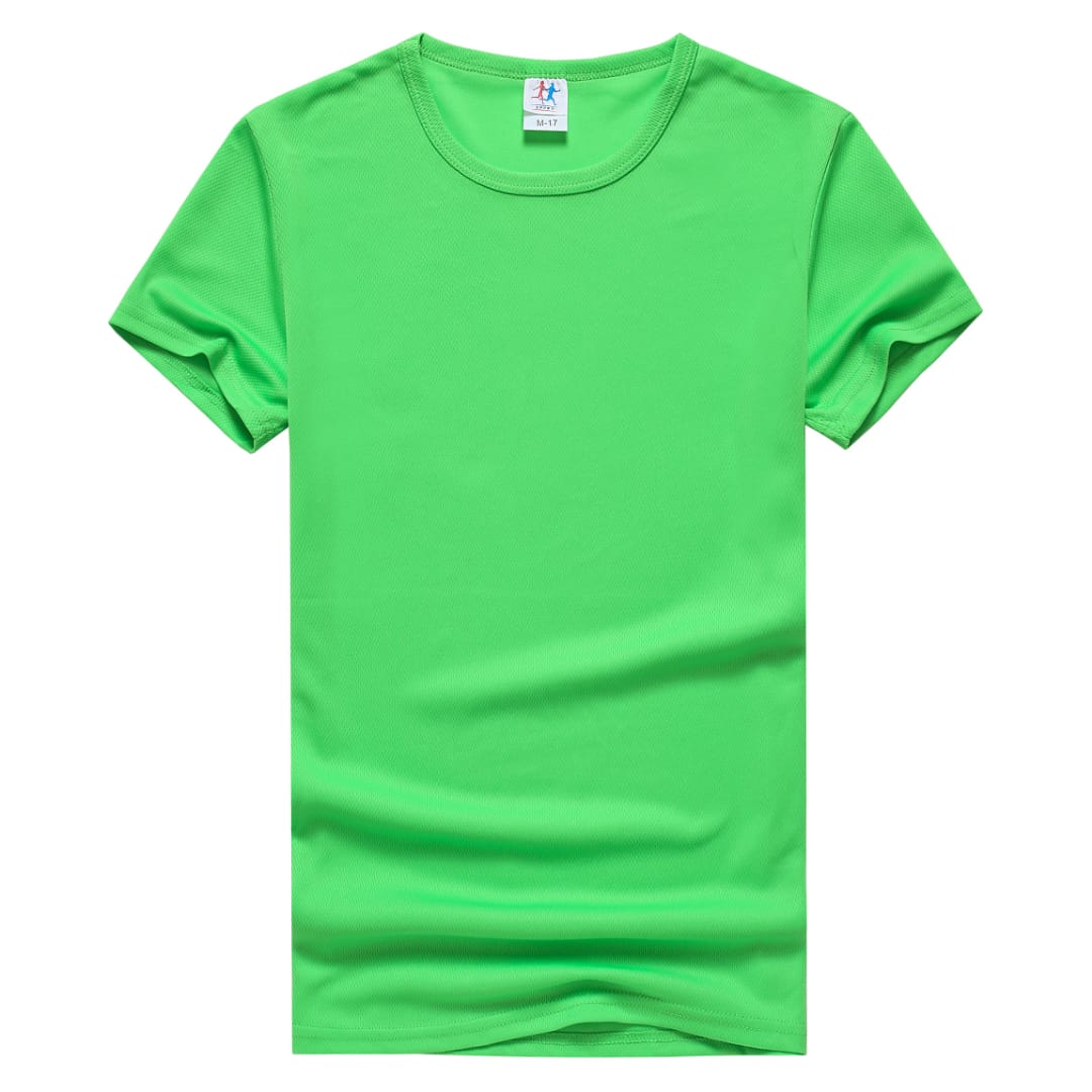 T-shirt à Manches Courtes et Col Rond Vert pour Homme