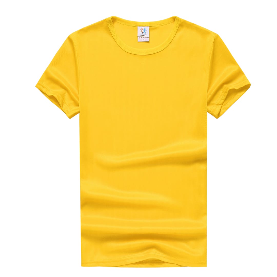 T-shirt à Manches Courtes et Col Rond Orangé pour Homme