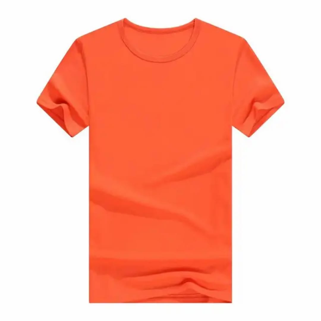 T-shirt à Manches Courtes et Col Rond Rose pour Homme