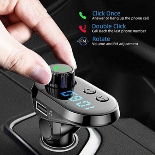 Chargeur De Voiture Multifonction – Bluetooth – Lecteur Mp3 – Transmetteur FM Avec 3 Ports