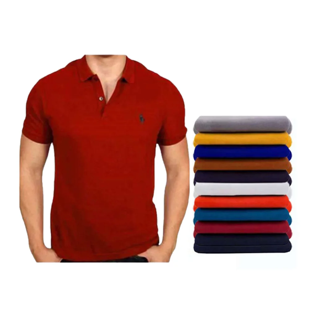 Pull Col Chemise - Rouge تشري 3، تاخو الرابع بلاش مع إمكانية اختيار الألوان