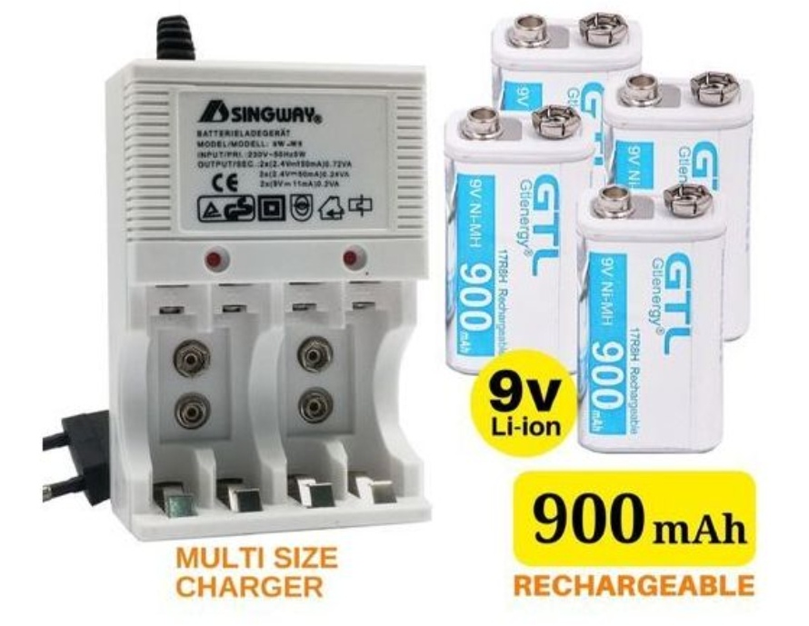 Chargeur de Piles AA Rechargeables - Pile AAA 9V