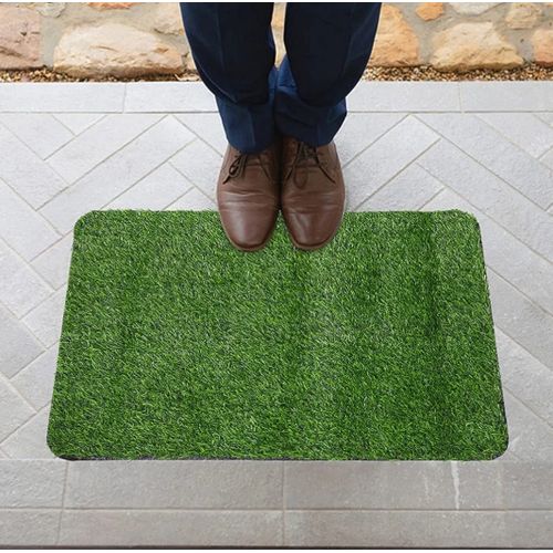 Paillasson Pour Porte D’entrée – Tapis de Gazon Artificiel – Lavable