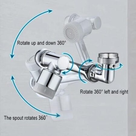 Rallonge De Robinet – 2 Modes De Pulvérisation – Fontaine De Salle De Bain – Extension D’inverseur – Rotation Universelle 1080°