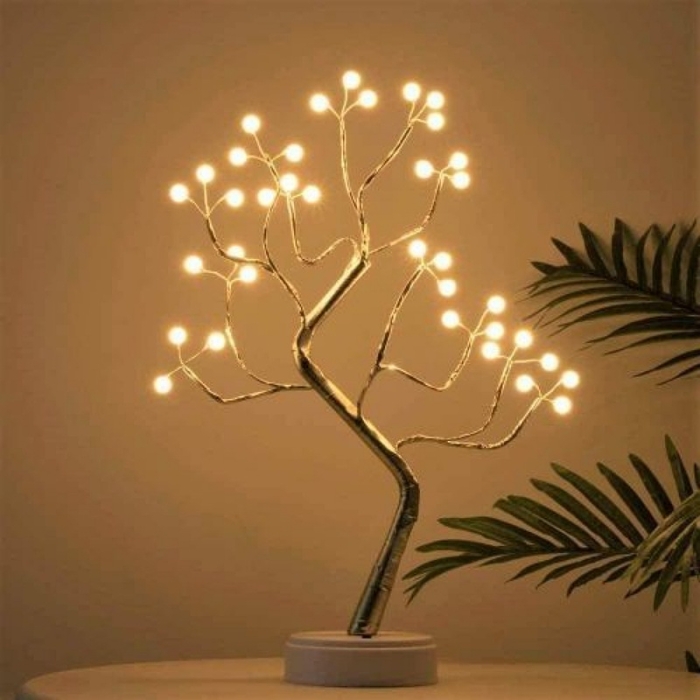 Lampe De Table Arbre Artificiel Avec Branches Réglables - Led 