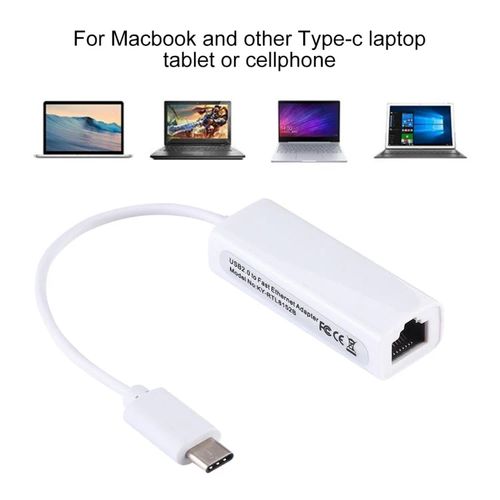 Carte réseau adaptateur Ethernet USB-C/Type-C 10/100 Mbps