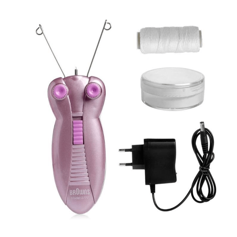 Épilateur Électrique – Avec Fil de Coton Pour Femme – Ne Laisse Aucun Poil – Rose