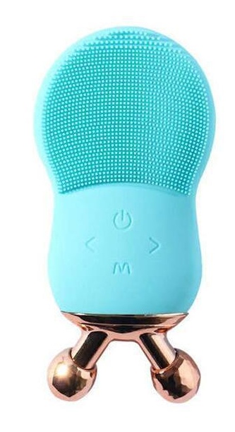 Brosse De Massage Nettoyante Pour Le Visage Générique - Rechargeable Par USB et Étanche - Bleu 