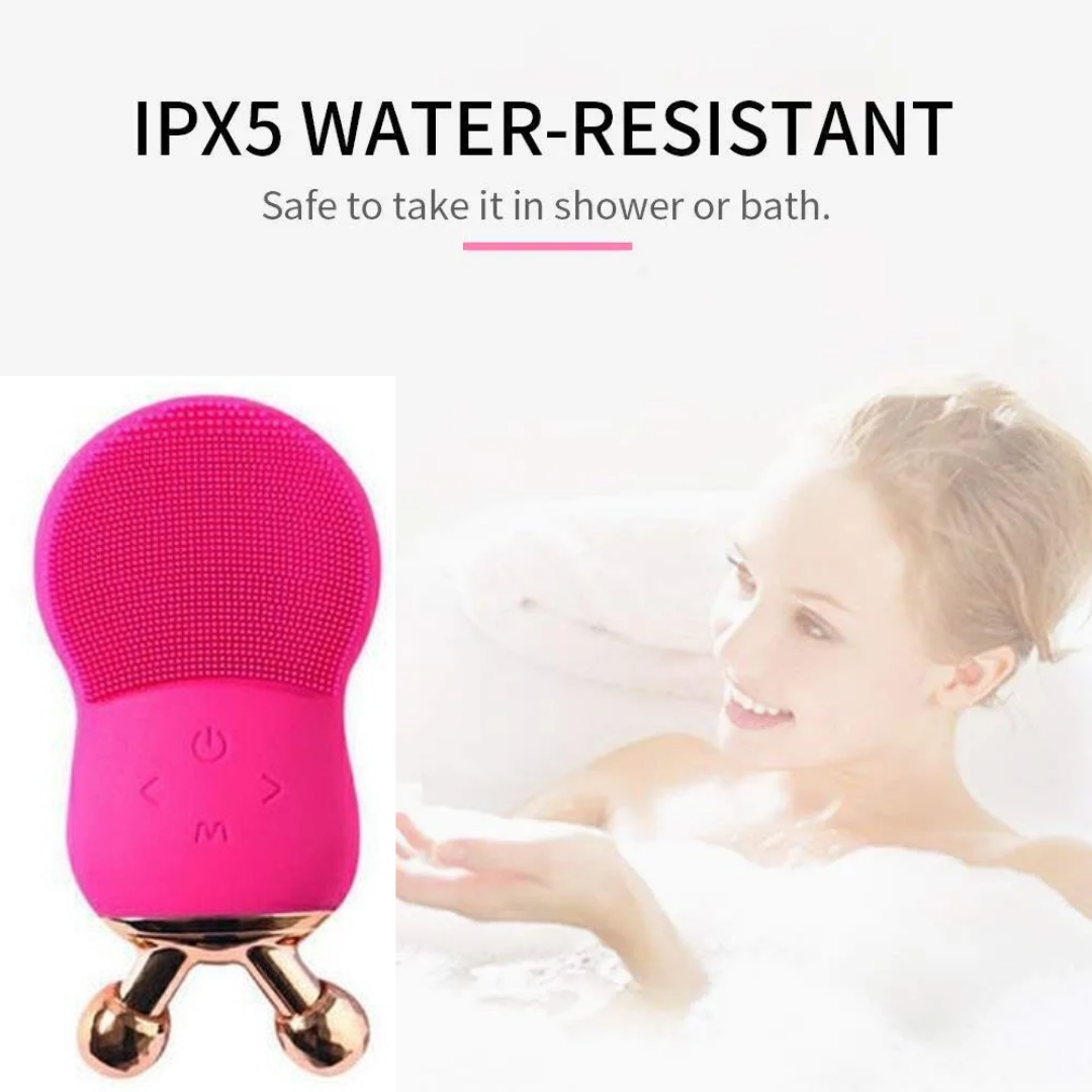 Brosse De Massage Nettoyante Pour Le Visage Générique - Rechargeable Par USB et Étanche - Rose 