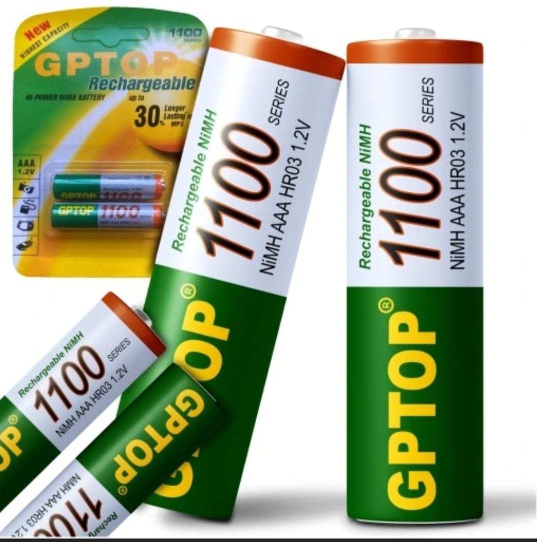 Lot De 4 Piles Rechargeables Ni-MH  - AAA 1,2 V - 1100 mAh