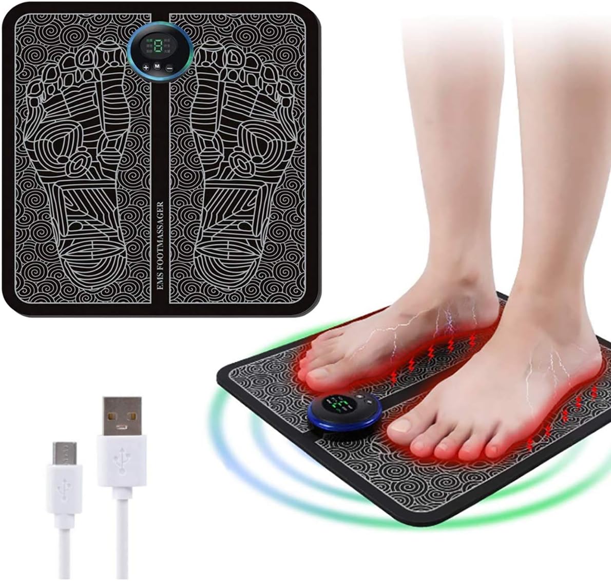 Tapis de massage des pieds-points d'acupuncture bioélectrique soulage la douleur