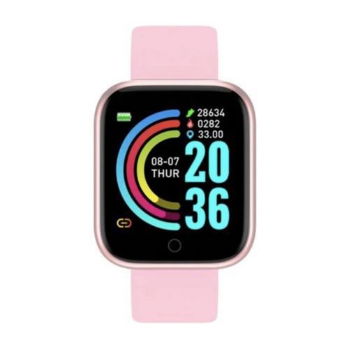 Smart watch D20 - montre intelligente sport étanche - Rose