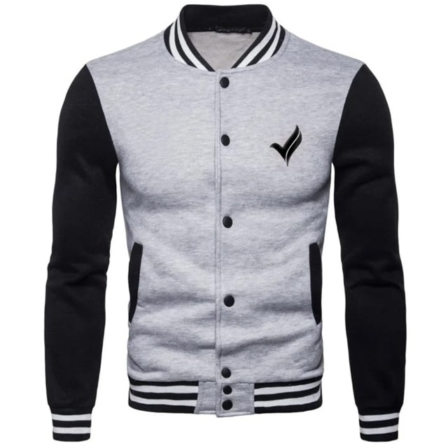 Veste de Baseball Homme Gris