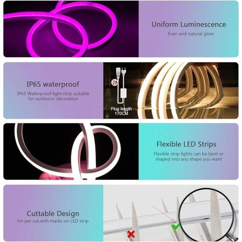 Bande Lumineuse LED 5M – Flexible – Étanche – Éclairage RVB – Télécommande