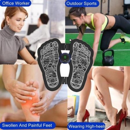 Masseur De Pieds Électrique – Stimulateur Musculaire Portable et Pliable