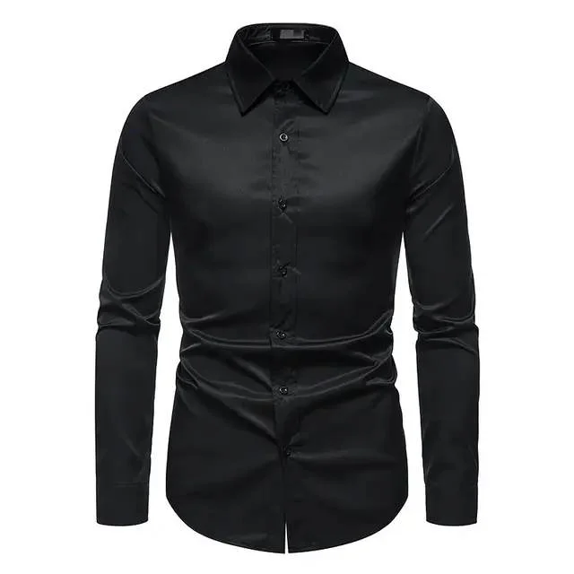 Chemise Homme Noir Super Slim